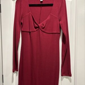 Old Navy Burgundy Long Sleeve Dress Price Drop